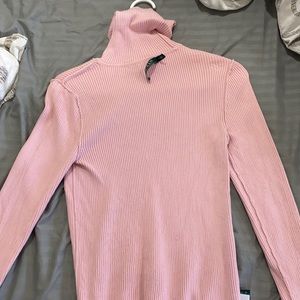 Pink turtle neck